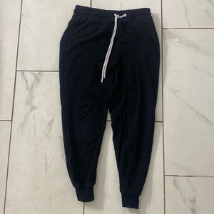 Black Sweat-Pants, stretchy waistband, Long adjustable strings